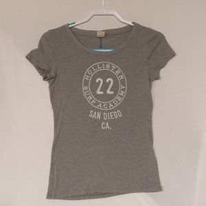 Hollister Junior Gray Graphic Tee "Surf Academy"